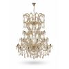 Lampadario 42 Luci Gocce di Cristallo Splendore Ducale